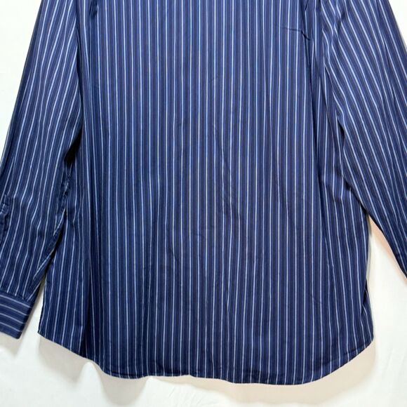 Mens Apt 9 Button Up Casual Shirt - Long Sleeve - Size XL Blue Striped - Picture 6 of 16
